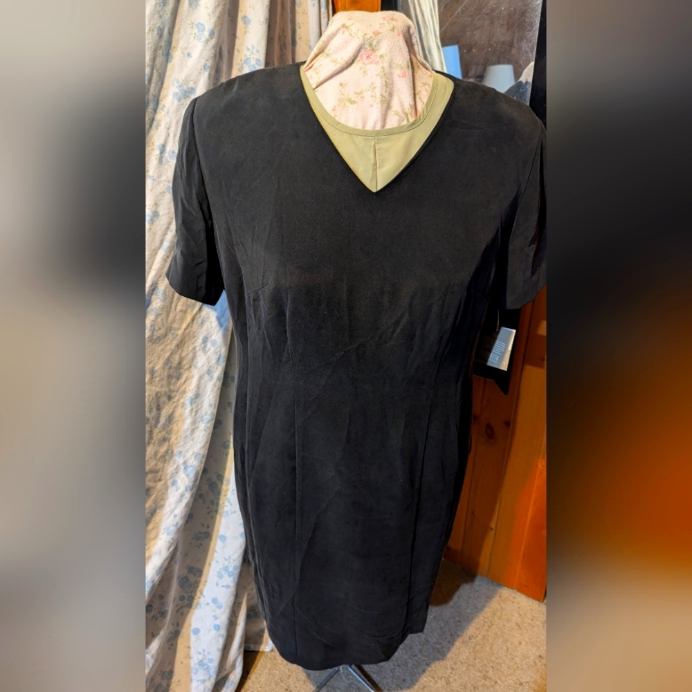 NWT Elisabeth by Liz Claiborne black silk dress